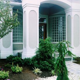 Glass Block Entryway